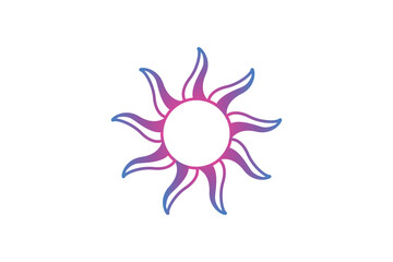 Sun Purple Fortune Sticker Design