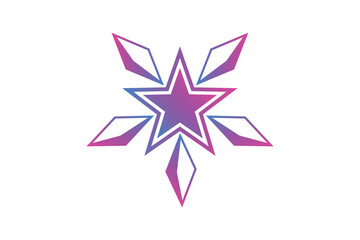 Star Purple Fortune Sticker Design