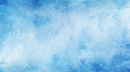 Fototapeta premium blue and white winter watercolor ombre leaks and splashes text