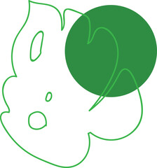Monstera leaf logo icon vector element