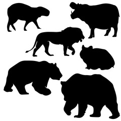 silhouettes of animals