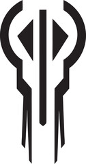 Neural Net Elegance Sleek Black Icon Featuring Cybernetic Vector Digital Nexus Abstract Cybernetic Symbol in Monochrome Vector Logo