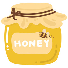 Honey pot and bee