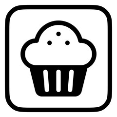 Editable cupcake, muffin vector icon. Food, restaurant. Part of a big icon set family. Perfect for web and app interfaces, presentations, infographics, etc
