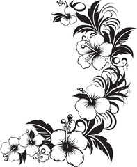 Enchanting Entwines Chic Vector Logo Highlighting Decorative Corners Potted Elegance Sleek Black Logo with Decorative Plant Pot Vector
