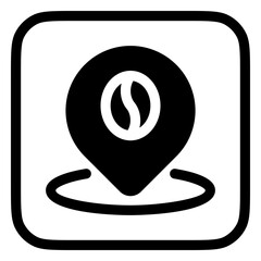 Editable coffee shop location vector icon. Cafe, coffee shop, restaurant, drink, beverages. Part of a big icon set family. Perfect for web and app interfaces, presentations, infographics, etc