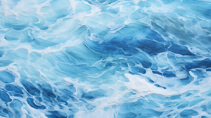 Obraz premium blue sea texture with waves and foam