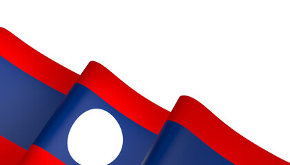 Laos flag element design national independence day banner ribbon png
