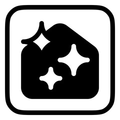 Editable clean house with sparkles vector icon. Part of a big icon set family. Perfect for web and app interfaces, presentations, infographics, etc