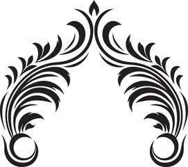 Royal Radiance Vintage European Border Icon in Sleek Black Time Tested Treasures Monochrome Logo Design with European Border