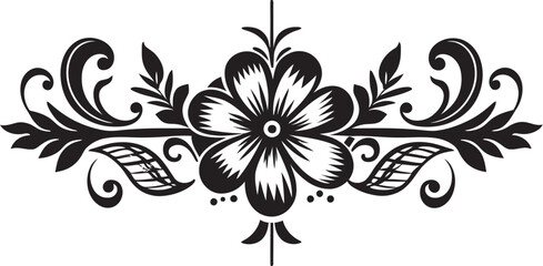 Regal Revival Sleek Logo Design Highlighting Vintage European Border Old World Ornament Monochrome European Border Icon in Elegant Black