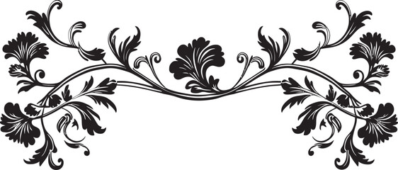 Regal Revival Sleek Logo Design Highlighting Vintage European Border Old World Ornament Monochrome European Border Icon in Elegant Black
