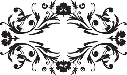 Royal Radiance Vintage European Border Icon in Sleek Black Time Tested Treasures Monochrome Logo Design with European Border
