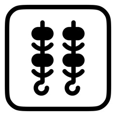 Obraz premium Editable bbq, shish kebab, satay vector icon. Part of a big icon set family. Perfect for web and app interfaces, presentations, infographics, etc