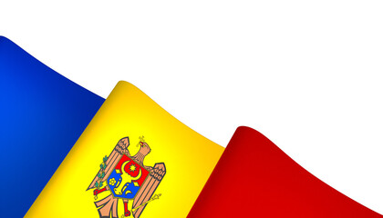 Moldova flag element design national independence day banner ribbon png
