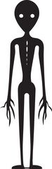 Ink Infusion Playful Black Logo Design with Doodle Stickman Animated Elegance Stickman Vector Cartoon in Sleek Black