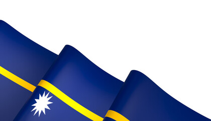 Nauru flag element design national independence day banner ribbon png
