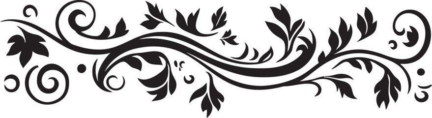 Fototapeta premium Whimsical Whirls Black Vector Logo with Doodle Decorative Element Intricate Inks Chic Emblem Featuring Doodle Decorative Element in Black