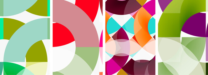 Set of round lines and circles poster backgrounds. Vector illustration For Wallpaper, Banner, Background, Card, Book Illustration, landing page