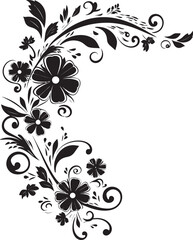 Chic Complexity Stylish Logo Design with Black Doodle Decorations Whirlwind of Whimsy Elegant Decorative Element in Sleek Black