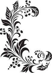Ornate Outlines Chic Black Logo Design with Doodle Decorations Whirlwind of Whimsy Elegant Vector Emblem with Decorative Doodle Element