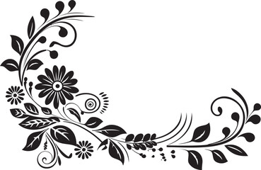 Ornamental Opulence Monochrome Doodle Decorative Icon in Elegant Vector Chic Complexity Black Emblem Highlighting Doodle Decorative Element