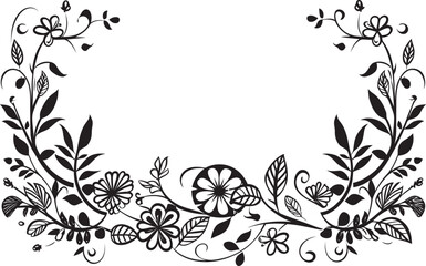 Ornate Outlines Chic Black Emblem with Doodle Decorative Element Whirlwind of Whimsy Monochrome Logo Design with Decorative Element