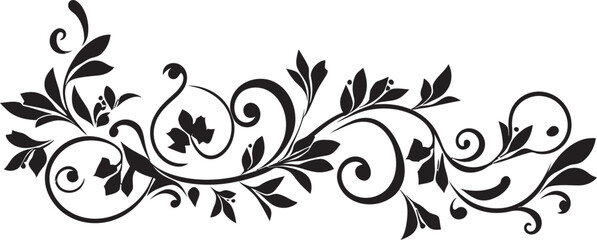 Whimsy in Waves Black Logo Design with Decorative Doodle Element Elegance Embellished Chic Vector Icon Featuring Decorative Doodles © BABBAN