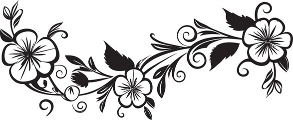 Whimsy in Waves Stylish Doodle Decorative Icon with Black Elegance Elegance Embellished Monochrome Logo Highlighting Decorative Doodles