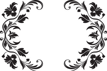 Whimsical Whirls Elegant Black Logo Design with Doodle Decorative Frame Intricate Inks Stylish Vector Icon Featuring Black Doodle Decorative Frame