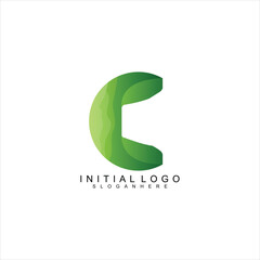 letter c colorful design logo