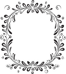 Kaleidoscopic Kinetics Decorative Frame Logo with Doodle Noir Nectar Doodle Delight in 90 Words with Black Frame