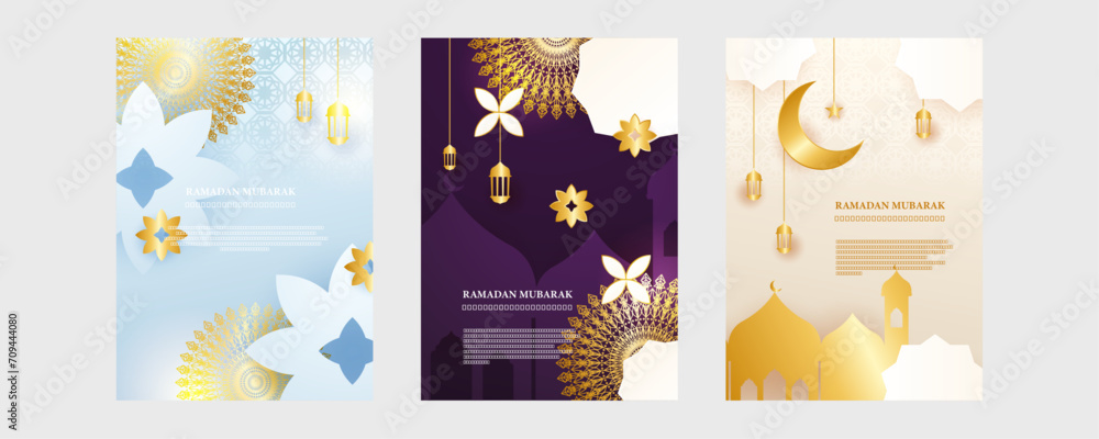 Wall mural colorful colourful vector elegant design greeting card ramadhan. vector illustrations for greeting c - Wall murals