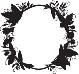 Naklejka premium Celestial Charm Capturing the Allure of the Cosmos in Doodle Decorative Frame Vector Black Logo Symbol Whimsical Waves Riding the Creative Currents in Doodle Decorative Frame Vector Black Logo Design