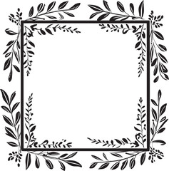 Noir Nouveau A Modern Twist on Classic Elegance with Doodle Decorative Frame Vector Black Logo Design Cosmic Charm Elegance in the Vastness of Doodle Decorative Frame Vector Black Logo Symbol