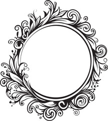 Noir Odyssey Navigating the Elegance of Doodle Decorative Frame Vector Black Logo Design Whimsical Whirlwind A Spirited Journey Through Doodle Decorative Frame Vector Black Logo Symbol
