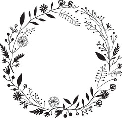 Noir Nostalgia A Touch of Classic Elegance in Doodle Decorative Frame Vector Black Logo Design Symphonic Swirls Harmonizing Elegance and Playfulness in Doodle Decorative Frame Vector Black Logo Symbo