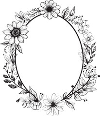 Cosmic Canvas Painting the Universe with Doodle Decorative Frame Vector Black Logo Symbol Noir Nostalgia A Touch of Classic Elegance in Doodle Decorative Frame Vector Black Logo Design