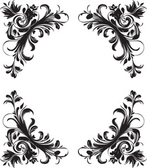 Playful Patterns Sleek Emblem with Monochrome Doodle Decorative Frame Swirls of Style Black Logo Highlighting Elegant Doodle Decorative Frame