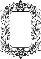 Whimsy in Waves Elegant Logo Design with Decorative Doodle Frame Element Elegance Embellished Sleek Black Emblem Highlighting Decorative Doodles Frame