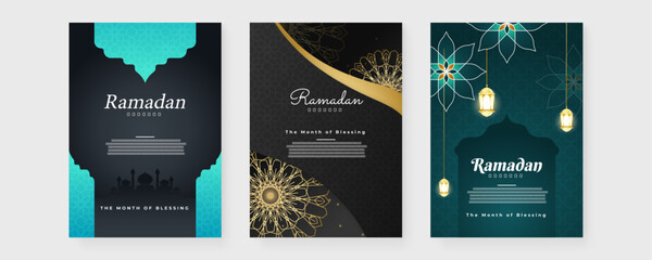 Colorful colourful vector ramadan kareem illustration greeting card. Ramadan background for banner, greeting card, poster, social media, flyer, card, cover, or brochure