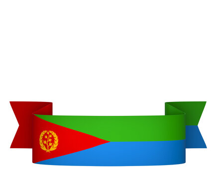 Eritrea flag element design national independence day banner ribbon png
