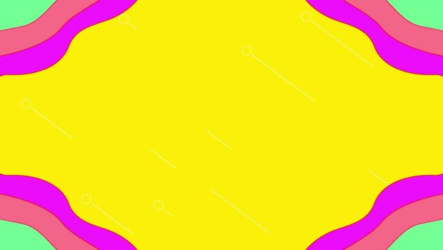 Loop animation of yellow background for title movie