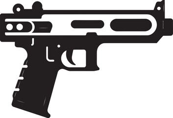 Plastic Protector Vector Symbol of a Toy Gun in Black 