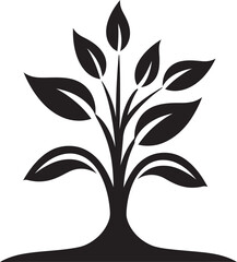 Arbor Affection Sleek Black Icon Signifying Tree Plantation 