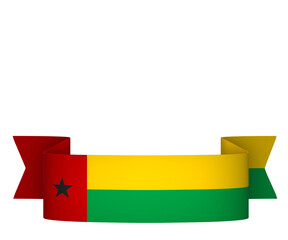 Guinea-Bissau flag element design national independence day banner ribbon png
