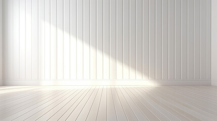 stimulate scene of white empty room with sun light