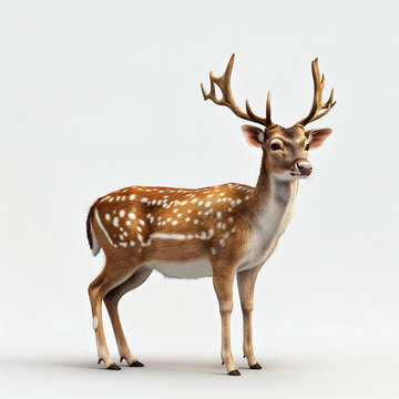 deer in a white background