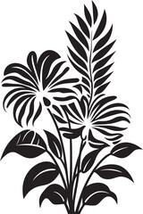 Island Elegance Dynamic Black Logo with Tropical Plant Elements 