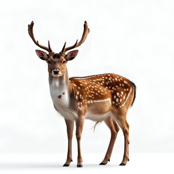 deer in a white background